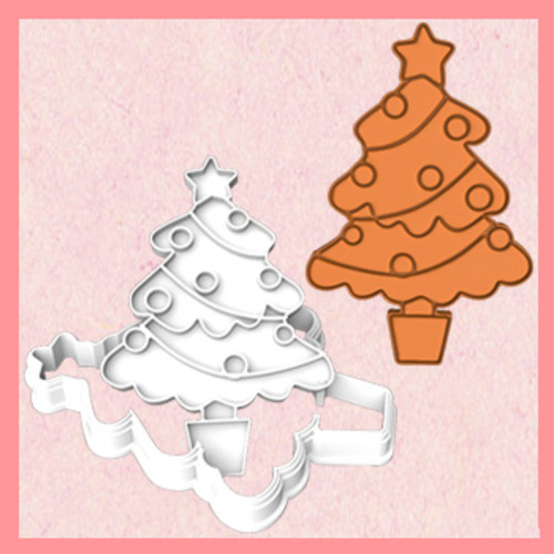 크리스마스 트리2 - 3D쿠키커터 모양틀 쿠키틀 스탬프 쿠키만들기 떡케이크