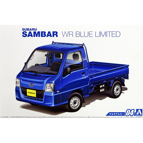 (05155) 아오시마 1/24 Subaru TT2 Sambar Truck WR Blue Limited