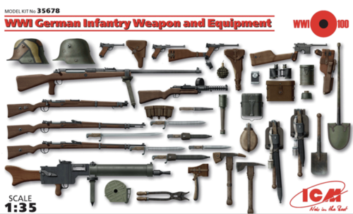 (ICM35678) 1/35 WWI German Infantry Weapon and Equipment