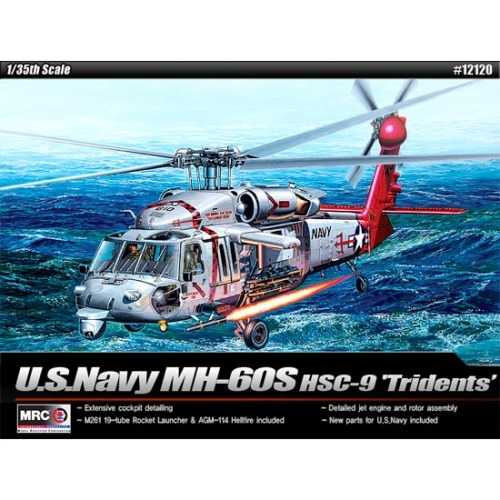 (ACA12120) 아카데미 1/35 미해군 MH-60S HSC-9 트라이던츠