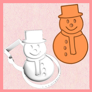 크리스마스 눈사람2 - 3D쿠키커터 모양틀 쿠키틀 스탬프 쿠키만들기 떡케이크