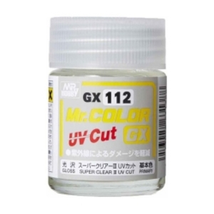 군제 락카 도료 GX112 슈퍼클리어III UV CUT 유광 코팅 마감제 18ml