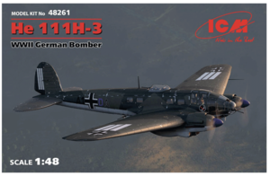 (ICM48261) 1/48 He 111H-3 WWII German Bomber