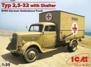 (ICM35402) 1/35 Typ 2,5-32 with Shelter WWII German Ambulance Truck
