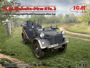 (ICM35583) 1/35 le.gl.Einheitz-Pkw Kfz.2 WWII German Light Radio Communication Car