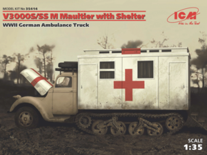 (ICM35414) 1/35 V3000S/SS M Maultier with Shelter WWII German Truck