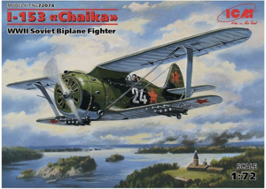 (ICM72074) 1/72 I-153 Chaika WWII Soviet Biplane Fighter
