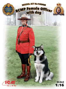 (ICM16008) 1/16 RCMP Female Officer with dog