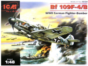 (ICM48104) 1/48 Messerschmitt Bf 109F-4/B WWII German Fighter-Bomber