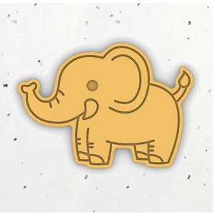 코끼리2 - 3D쿠키커터 모양틀 쿠키틀 스탬프 쿠키만들기 떡케이크