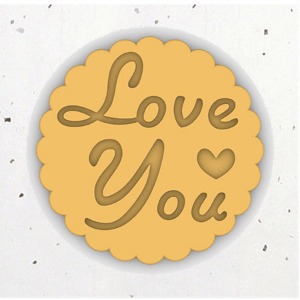 Love You2 - 3D쿠키커터 모양틀 쿠키틀 스탬프 쿠키만들기 떡케이크