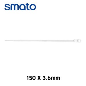 스마토 마운터블 헤드타이 미니 백색 150x3.6mm 케이블타이 100EA MH15