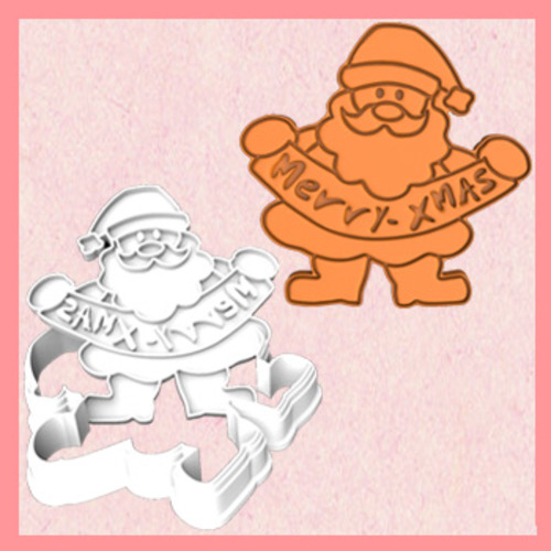 크리스마스 산타클로스1 - 3D쿠키커터 모양틀 쿠키틀 스탬프 쿠키만들기 떡케이크
