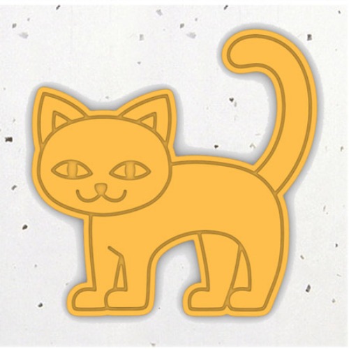 할로윈 고양이2 - 3D쿠키커터 모양틀 쿠키틀 스탬프 쿠키만들기 떡케이크