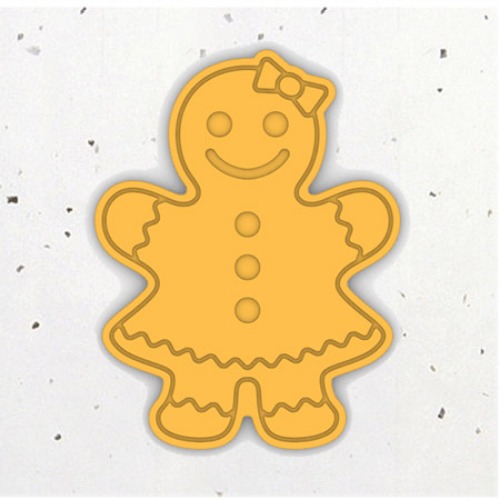 크리스마스 쿠키 숙녀 - 3D쿠키커터 모양틀 쿠키틀 스탬프 쿠키만들기 떡케이크
