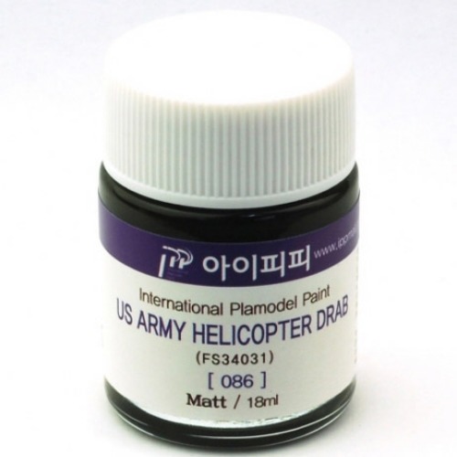 아이피피IPP 락카 도료 IPP-086 미육군 헬리곱터 드랍 FS34031 무광 18ml