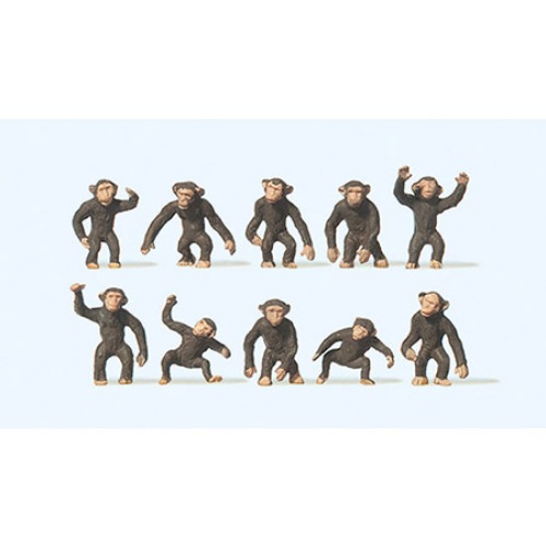 (FSP20388) 프레이저 1/87 원숭이 10마리