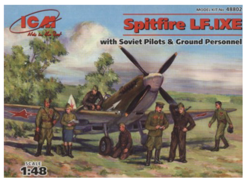 (ICM48802) 1/48 Spitfire LF.IXE with Soviet Pilots and Ground Personnel
