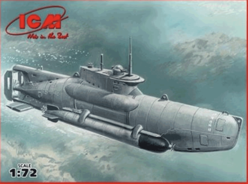 (ICMS007) 1/72 U-Boat Type XXVIIB Seehund (late) WWII German Midget Submarine