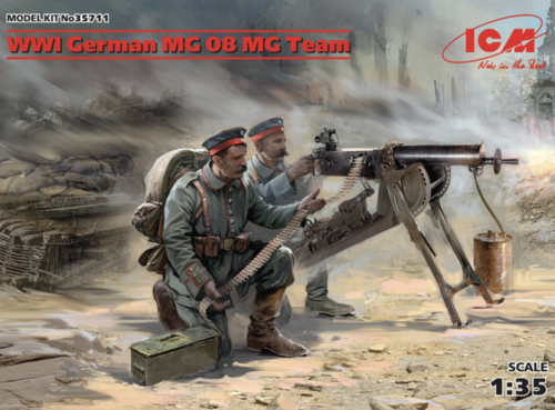 (ICM35711) 1/35 WWI German MG08 MG Team