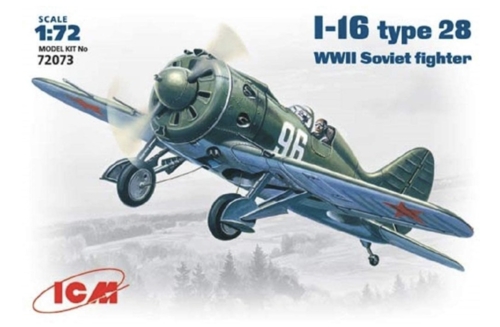 (ICM72073) 1/72 I-16 type 28 WWII Soviet Fighter