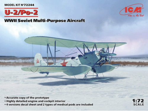 (ICM72244) 1/72 U-2/Po-2 WWII Soviet Multi-Purpose Aircraft