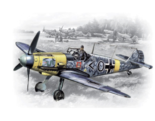 (ICM48102) 1/48 Messerschmitt Bf 109F-2 WWII German Fighter