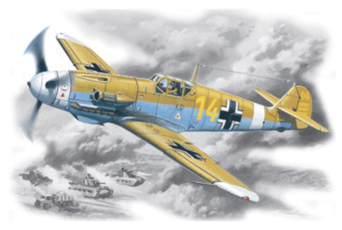 (ICM48105) 1/48 Messerschmitt Bf 109F-4Z/Trop WWII German Fighter