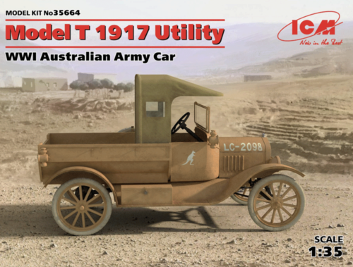 (ICM35664) 1/35 Model T 1917 Utility WWI Australian Army Car