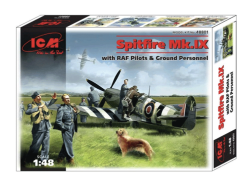 (ICM48801) 1/48 Spitfire Mk.IX with RAF Pilots and Ground Personnel