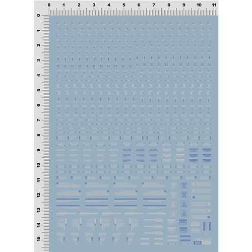 EVO데칼 (RB01-1) 1/100 코션 블루 화이트 UV 형광 습식