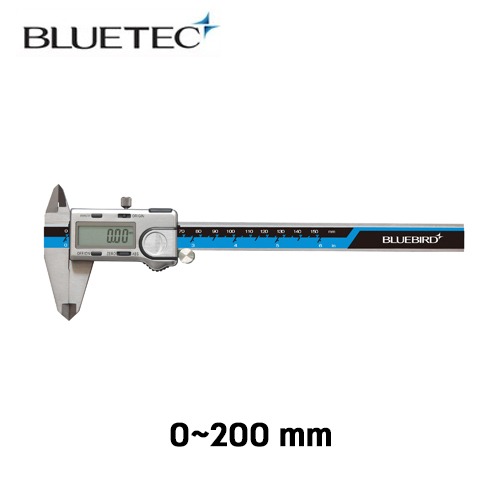 블루텍 디지털 캘리퍼 앱솔루트형 mm inch 변환 200mm BD500-200C