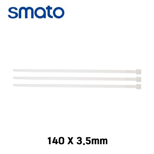 스마토 케이블타이 전선정리 140x3.5mm 백색 (1봉 100EA) S14W