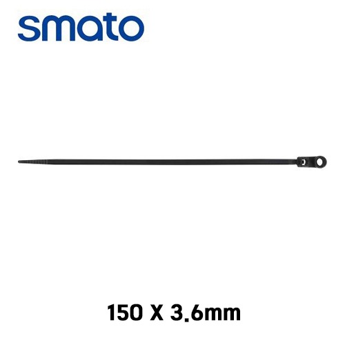 스마토 마운터블 헤드타이 케이블타이 150x3.6mm 흑색 (1봉 100EA) MH15