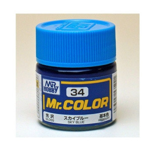 군제 락카 도료 C034 스카이 블루 유광 10ml