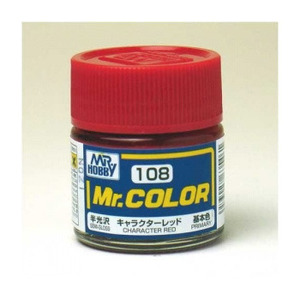 군제 락카 도료 C108 캐릭터 레드 반광 10ml