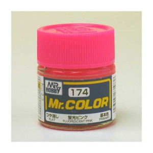 군제 락카 도료 C174 형광 핑크 무광 10ml