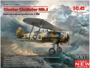 (ICM32040) 1/32 Gloster Gladiator Mk.I WWII British Fighter