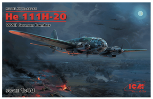 (ICM48264) 1/48 He 111H-20 WWII German Bomber