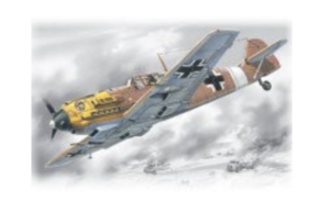 (ICM72133) 1/72 Messerschmitt Bf 109E-7/Trop WWII German Fighter