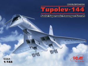 (ICM14401) 1/144 Tupolev-144 Soviet Supersonic Passenger Aircraft