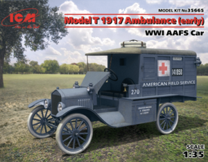 (ICM35665) 1/35 Model T 1917 Ambulance (early) WWI AAFS Car