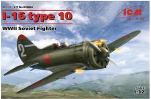 (ICM32004) 1/32 I-16 type 10 WWII Soviet Fighter