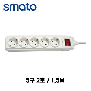스마토 멀티탭 멀티콘센트 차단 16A 5구 1.5m SM M5-02S