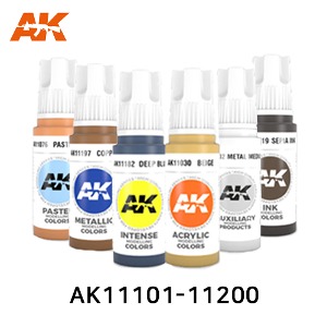 AK 3세대 아크릴도료 (11101-11200번) 17ml  낱색 100색