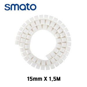 스마토 매직케이블 15mmx1.5M 백색 선정리 컴퓨터 전선 보호 MC1515W