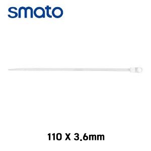 스마토 마운터블 헤드타이 케이블타이 110x3.6mm 백색 (1봉 100EA) MH11