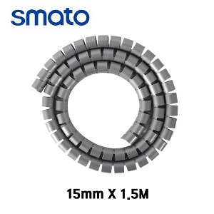 스마토 매직케이블 15mmx1.5M 회색 선정리 컴퓨터 전선 보호 MC1515G