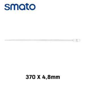 스마토 마운터블 헤드타이 케이블타이 370x4.8mm 백색 (1봉 100EA) MH37